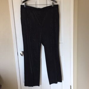 Vince camuto metallic black pants plus size 1X new